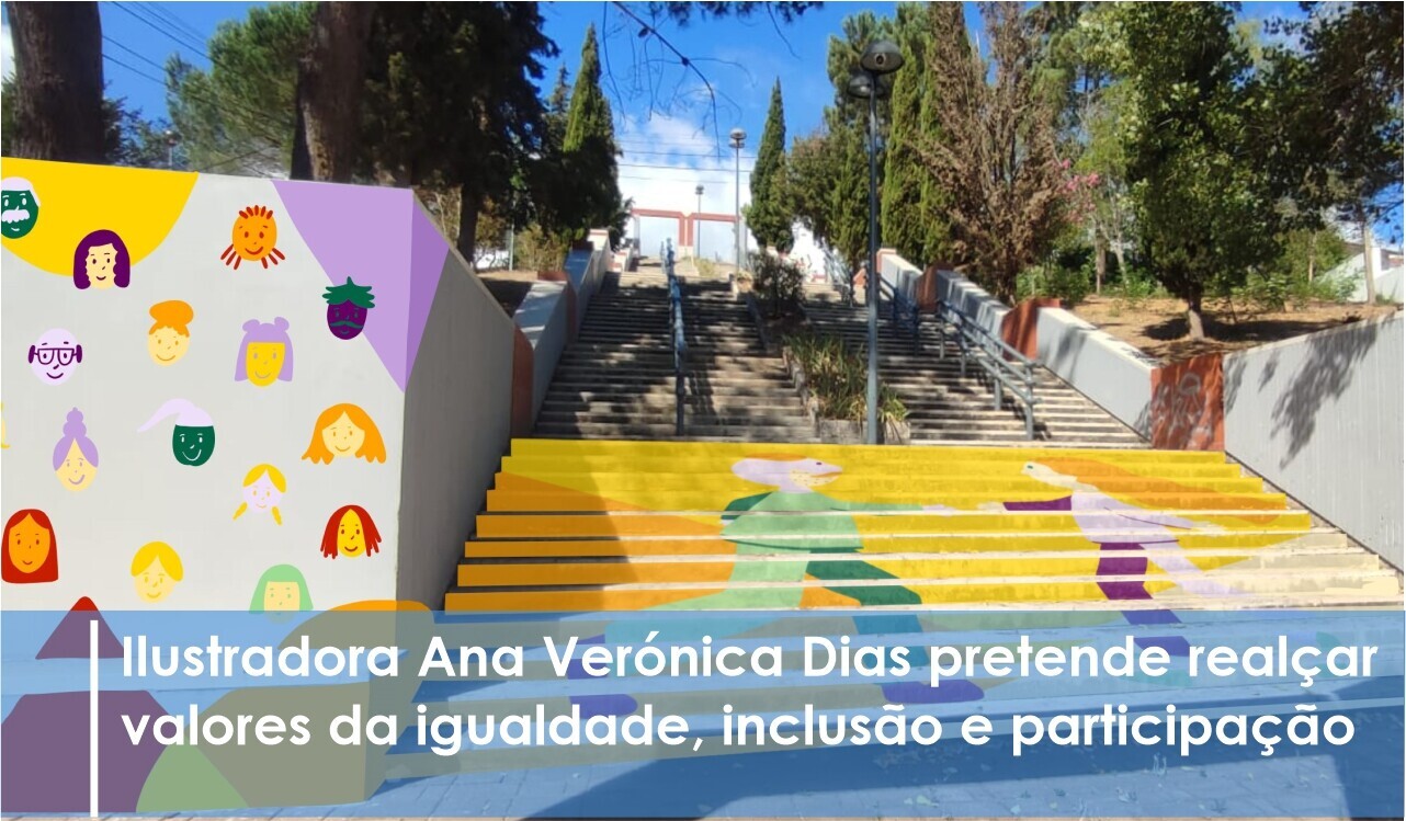 Dia Municipal para a Igualdade de Pombal celebrado com arte urbana em escadaria