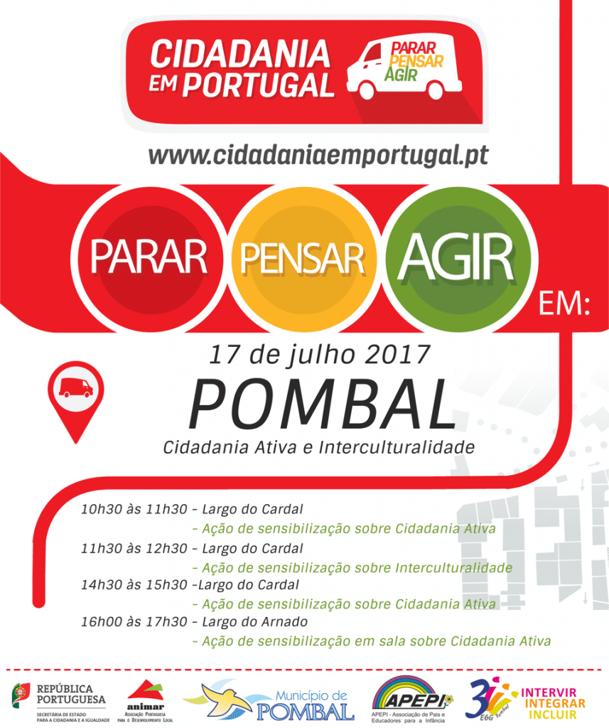 cartaz roteiro cidadania em Pombal